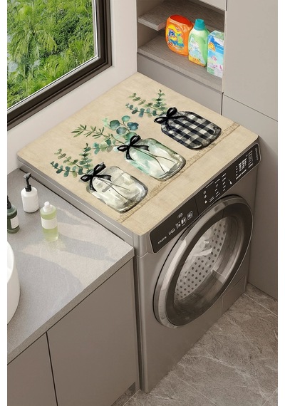 Valerine Life Çamaşır Kurutma Makinesi Matı Örtüsü 60x60cm Kaymaz Sıvı Geçirmez Silinebilir 27251010 Krem