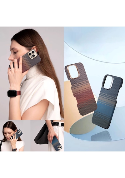 Nettech Apple Uyumlu iPhone 16 Pro Nt-n076 Kevlar Karbon Arka Koruma Kılıf - Mavi Mavi