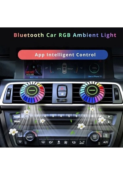 Şarjlı Ekolayzer Araç Içi Rgb Sese Duyarlı Led Aydınlatma Işık Çubuğu