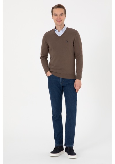 U.S. Polo Assn. U.s. Polo Assn. Erkek Vizon Kazak /triko 50313662-vr052