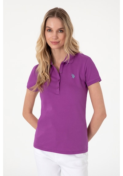 U.S. Polo Assn. Kadın Menekşe Basic Polo Yaka Tişört 50300830-VR037