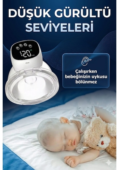 Babyhope MY-376 Göğüs Pompası Şarjlı Giyilebilir Elektrikli Sessiz ve Elleri Serbest Kullanım 2 Adet