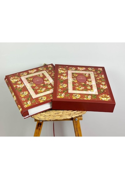 Rabsev 10x15cm 500 Fotoğraf Kapasiteli Kutulu Çiçek Desenli Lüks Ofset Fotoğraf Albümü RS6506-B
