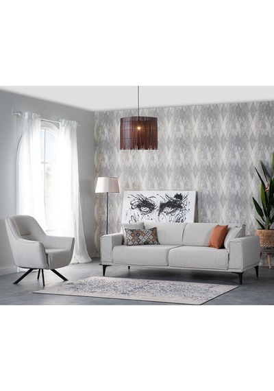Weltew Home Stil Koltuk Takımı 3+1 Krem