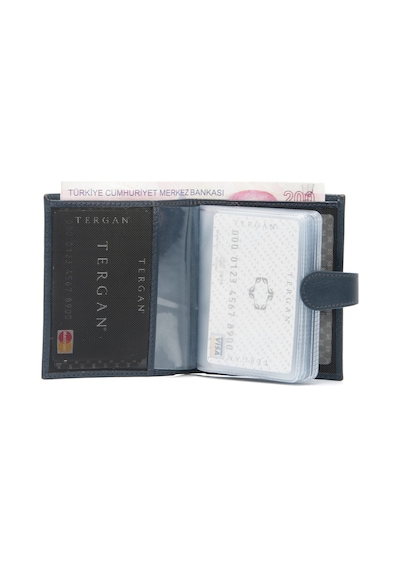 Tergan Lacivert Deri Unisex Kredi Kartlık 01323H86