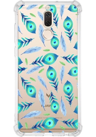 Prinrify Huawei Mate 10 Lite Uyumlu Nazar Boncuğu 3 Baskılı Şeffaf Köşe Korumalı Antişok Kılıf