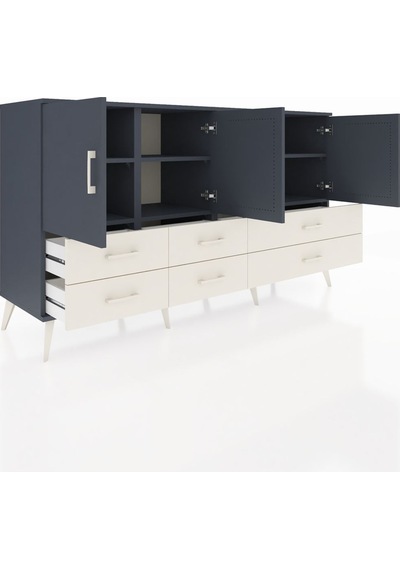 Hyperion Konsol 6 Raflı 6 Çekmeceli 4 Kapaklı 176x44x99 Antrasit- Antrasit-antrasit/aytaşı Hyperion Konsol 6 Raflı 6 Çekmeceli 4 Kapaklı 176x44x99 Antrasit- Antrasit-antrasit/aytaşı