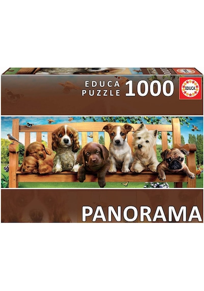 Educa Puzzle 1000 Parça Köpek Yavrusu Panorama 19038