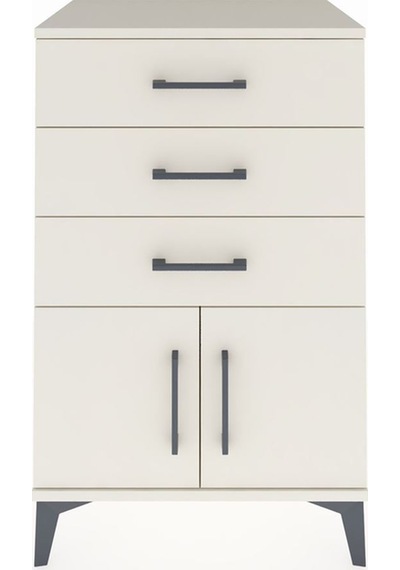 Hyperion Komodin 3 Çekmeceli 2 Kapaklı 60x44x96 Aytaşı-aytaşı Aytaşı
