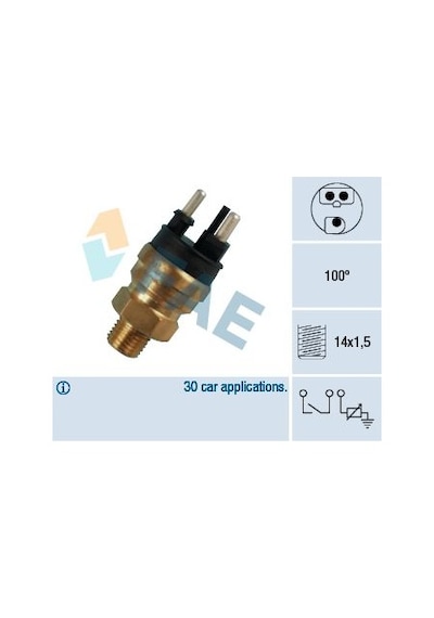 Fae 34310 Hararet Müşiri 93 C - 100 C 3 Lu Siyah. Radyatör Fanı Mercedes W201 W124 S124 W463 A0065459124 -