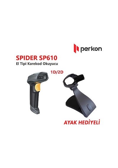 Perkon Spider SP610 1D-2D Barkod Okuyucu (USB)