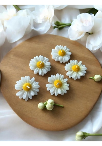 Bernami Mumluk Şamdanpinterest 20 Adet Kraft Kutulu Papatya Mum Hediyelik, Nişan, Düğün, Sünnet, Söz, Kına, Doğum Günü Diğer