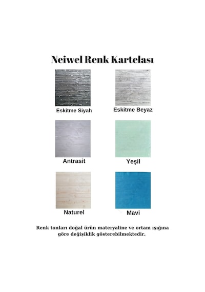 Neiwel Vintaje Duen Eskitme Beyaz Raf