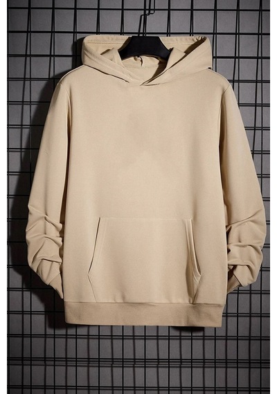Uyguntarz Unisex Sometimes X Baskılı Sweatshirt Bej
