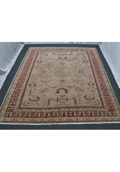 Zehra Abla Halı Vintage El Dokuma 6m2 Eskitme Pastel Kula İzmir Yün Salon Halısı 5715 Renkli