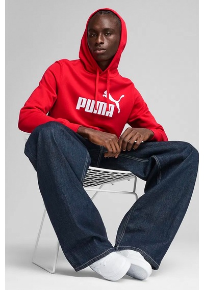 Puma Ess No. 1 Logo Erkek Sweatshirt Kırmızı