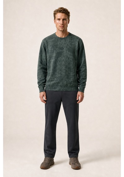 Redline Rummi Desenli Kışlık Yeni Sezon Erkek Regular Fit Sweatshirt Haki