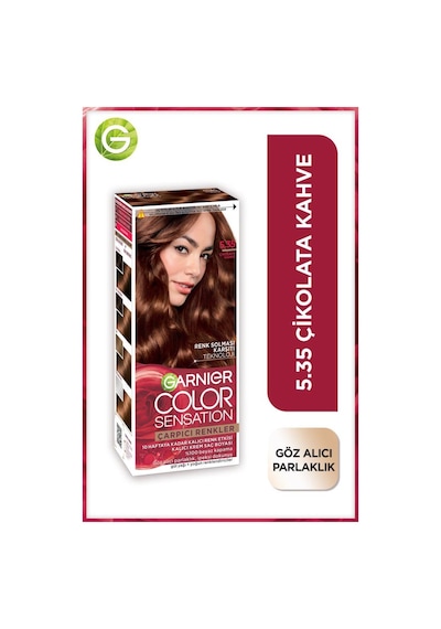 Garnier Çarpıcı Renkler 5.35 Çikolata Kahve Saç Boyası, Demikit 3600542630344-10625 5.35 Çikolata Kahve