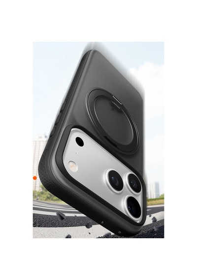 Torras Apple iPhone 17 Pro / 18 Pro Uyumlu O Stand R Fitness Serisi Magsafe Kılıf Siyah