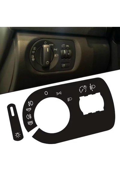 Audi A3 8p Uyumlu Far Açma Düğme Kontrol Sticker Etiket Tamir Kiti 1 Adet