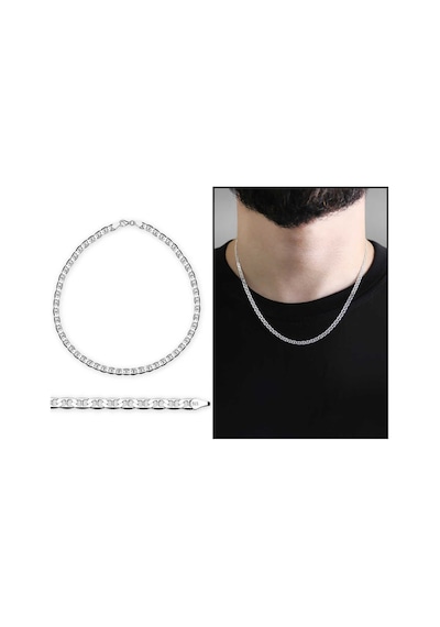 925 Ayar 50 Cm 80 Mikron Barlı Gümüş Erkek Zincir Kolye (291698762)