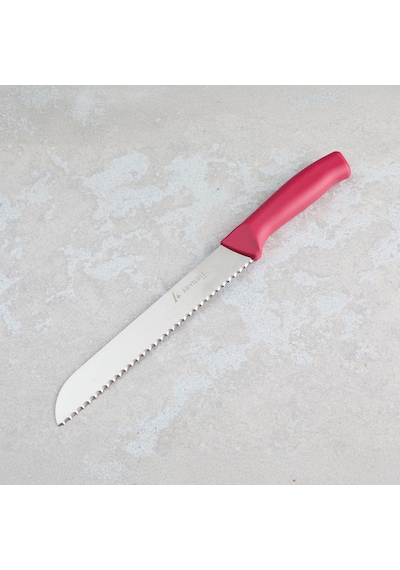 Aryıldız Rexa Tırtıklı Ekmek Bıçak Kırmızı 19 Cm Renkli