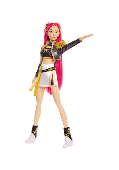 Kpop Demon Hunters Huntr/x Mattel Mira Golden Şarkı Söyleyen Bebek 5 Eklem Kıyafetli 35 Cm
