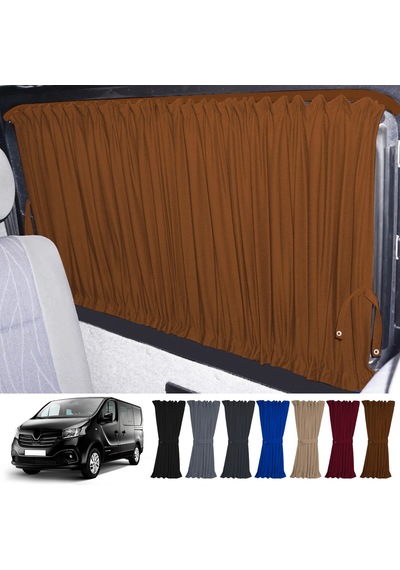 Pandami Renault Trafic 2015+ Uyumlu Taba Raylı Oto Perde Takımı
