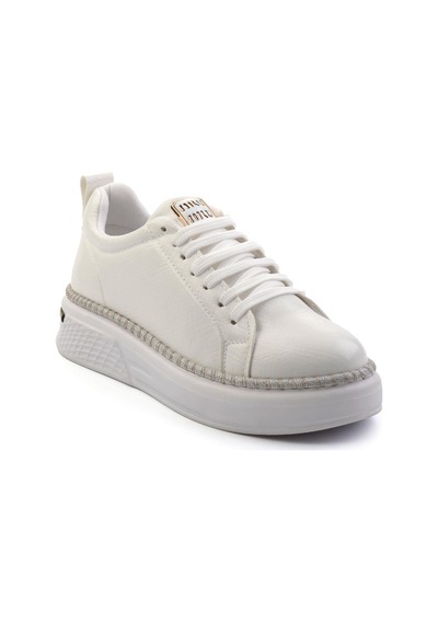 Bambi Beyaz Kadın Sneaker K01377024007 Beyaz