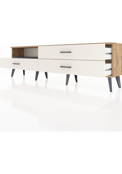 Arges Tv Ünitesi Tek Raflı 3 Çekmeceli 176x30x51 Çam-antrasit/aytaşı Antrasıt/aytası Arges Tv Ünitesi Tek Raflı 3 Çekmeceli 176x30x51 Çam-antrasit/aytaşı Antrasıt/aytası