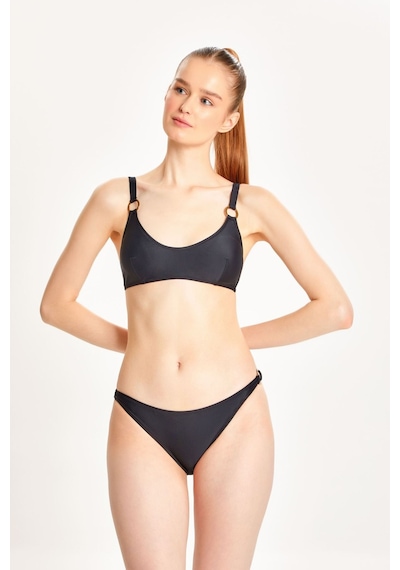 Too Salty Swimwear Kadın Halka Aksesuarlı Bralet Bikini Takımı 24s123st Siyah