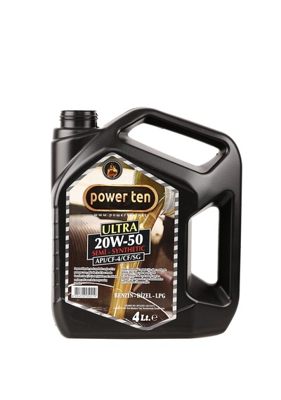 Power Ten 20W-50 Ultra Motor Yağı 4 Litre + 4 Adet
