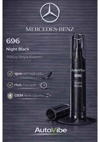 Mercedes-benz Rötuş Boya Kalemi 696 Night Black