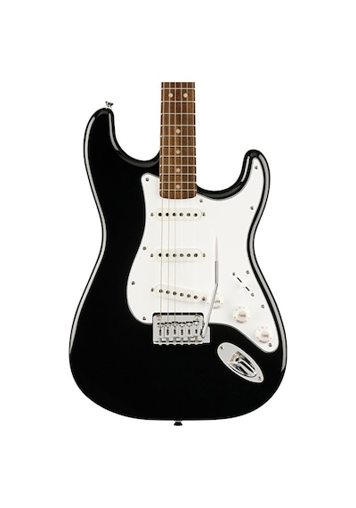 Squier 0372873106 Affinity Stratocaster Elektro Gitar Seti Siyah Mustang Micro Kulaklık Amfisi Dahil Siyah Strat Ve Laurel Klavye