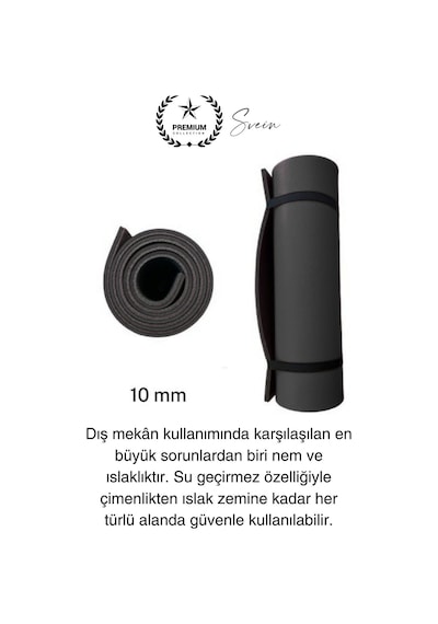 Su Geçirmez 180 Cm Çift Taraflı Kaymaz Dağcı Kamp Minderi Taşıma Askılı Rahat Zemin Matı Yatak Çok Renkli