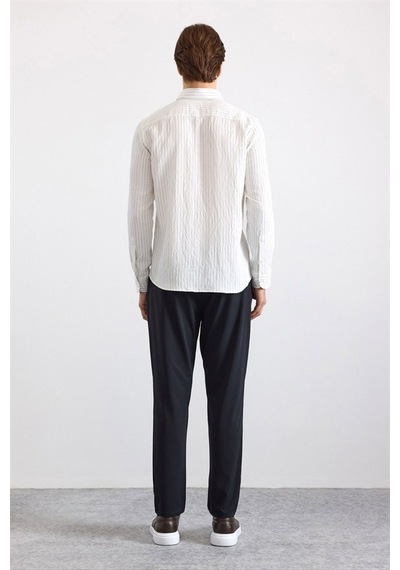 Süvari Siyah Slim Klasik Yaka Casual Gömlek Sgm1008400001-s09
