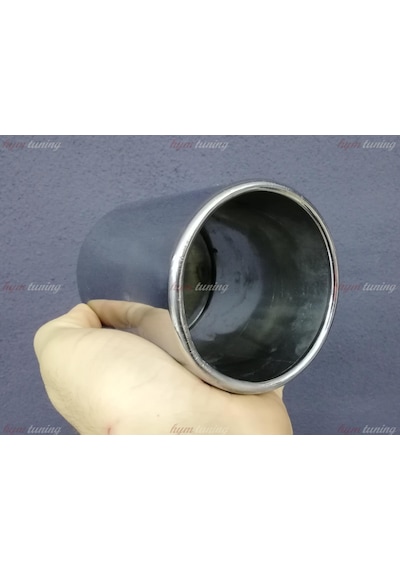 Tek Çıkışlı 90mm Egzoz Ucu Yuvarlak Düz