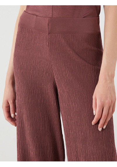 Lcwaıkıkı Classic Pembe Beli Lastikli Dokulu Kadın Triko Pantolon