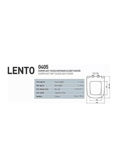 Nkp Lento Yavaş Kapanan Klozet Kapağı Duroplast Diğer