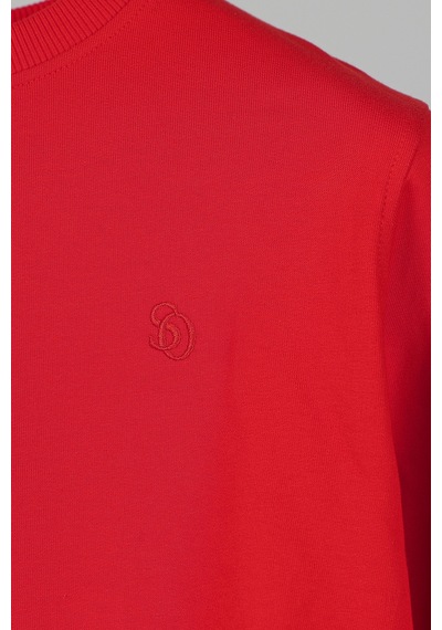 Sabri Özel Unisex Kırmızı Normal Kesim Regular Fit %100 Pamuk Bisiklet Yaka Sweatshirt