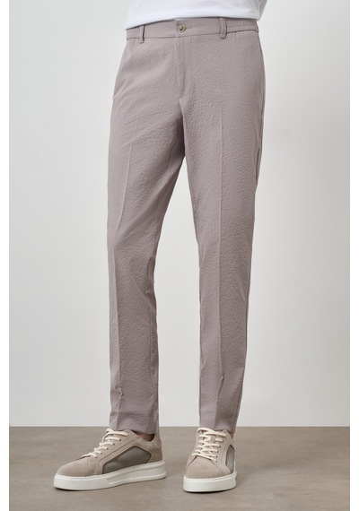 Morven Erkek Bej Polyester Lastikli Trend Slim Fit Pantolon 25ms003033653 Bej