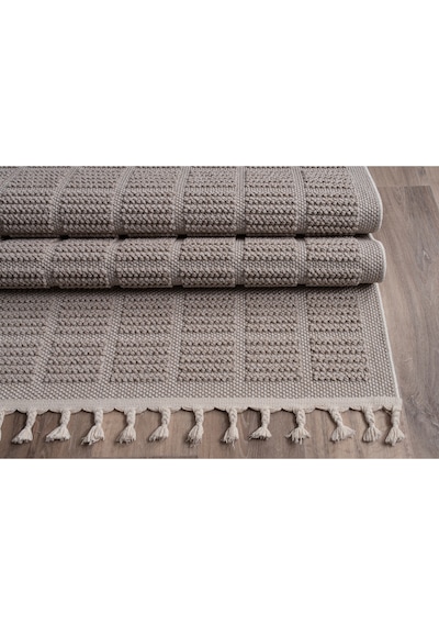Bukle11880 Bej Yumuşak Dokulu Halı Kilim Salon Mutfak Koridor Kesme Yolluk Dokuma Makine Halısı Bej Bej