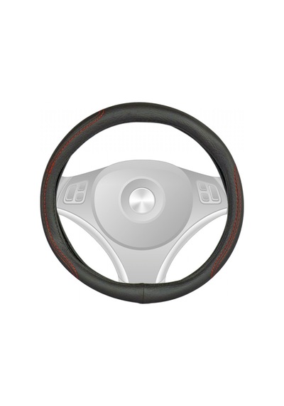 Carub Direksiyon Kılıfı 38 Cm Siyah Kırmızı Dikişli Br1841930 170-05-00034
