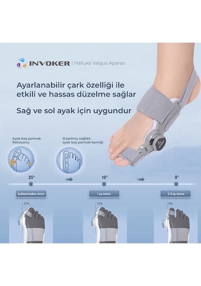 Halluks Valgus Gece Ateli Ayak Baş Parmak Düzeltici Aparat