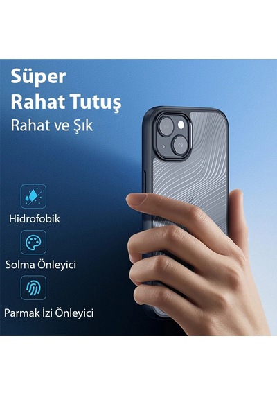 Dux Ducis Apple İphone Uyumlu 15 Plus Aimo Series Premium Buzlu Sert Pc-tpu Kılıf- 5775
