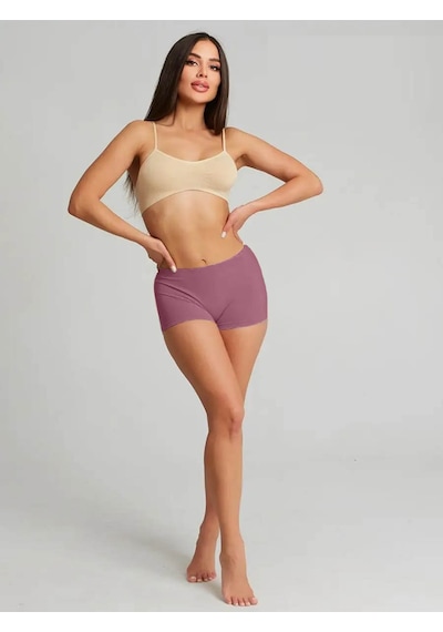 Mistirik Moncorno Model Iz Yapmayan Sıkılaştırıcı Comfort Seamless Spor Boxer Gül Kurusu Renk Gül Kurusu