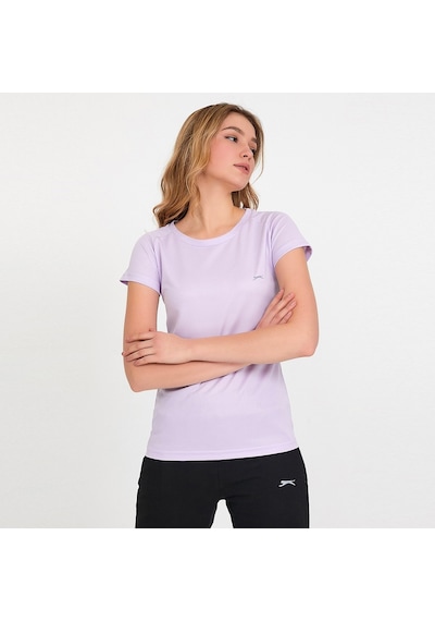 Slazenger RELAX IN Kadın Slim Fit Mor Tişört