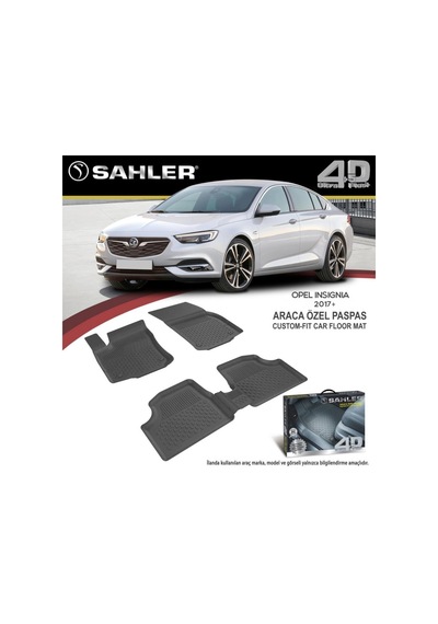 Opel Insignia Paspas Sahler 4.5D Havuzlu 2017- Sonrası Siyah