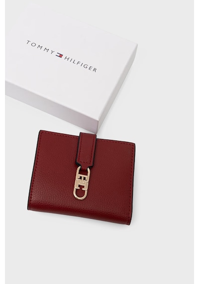 Tommy Hilfiger Logolu Çıtçıtlı Ve Fermuarlı Cüzdan Kadın Cüzdan Aw0aw18934 Xlı Kırmızı Kirmizi
