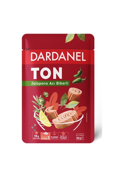 Dardanel Jalapeno Acı Biberli Ton Poşet 80 G - 6 Adet Tarı